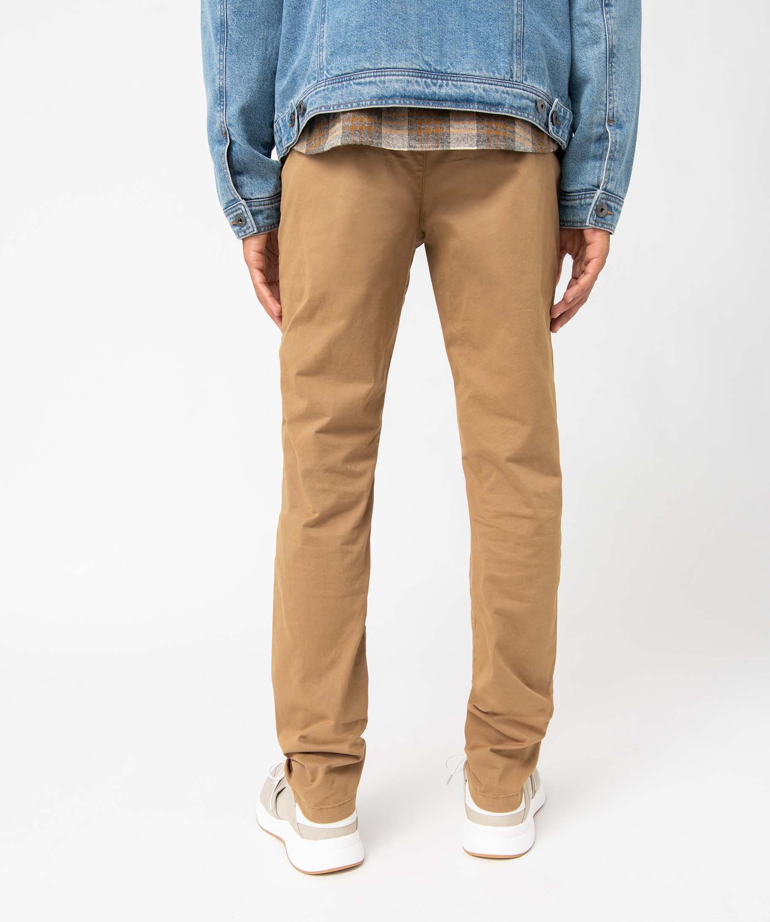 Pantalon chino en coton stretch homme marron clair | GEMO