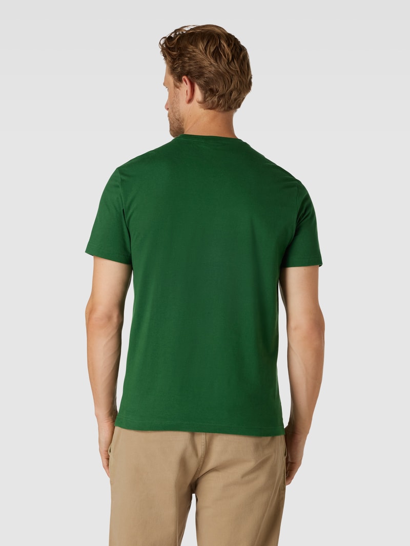 T-Shirt mit Logo-Patch in grün
