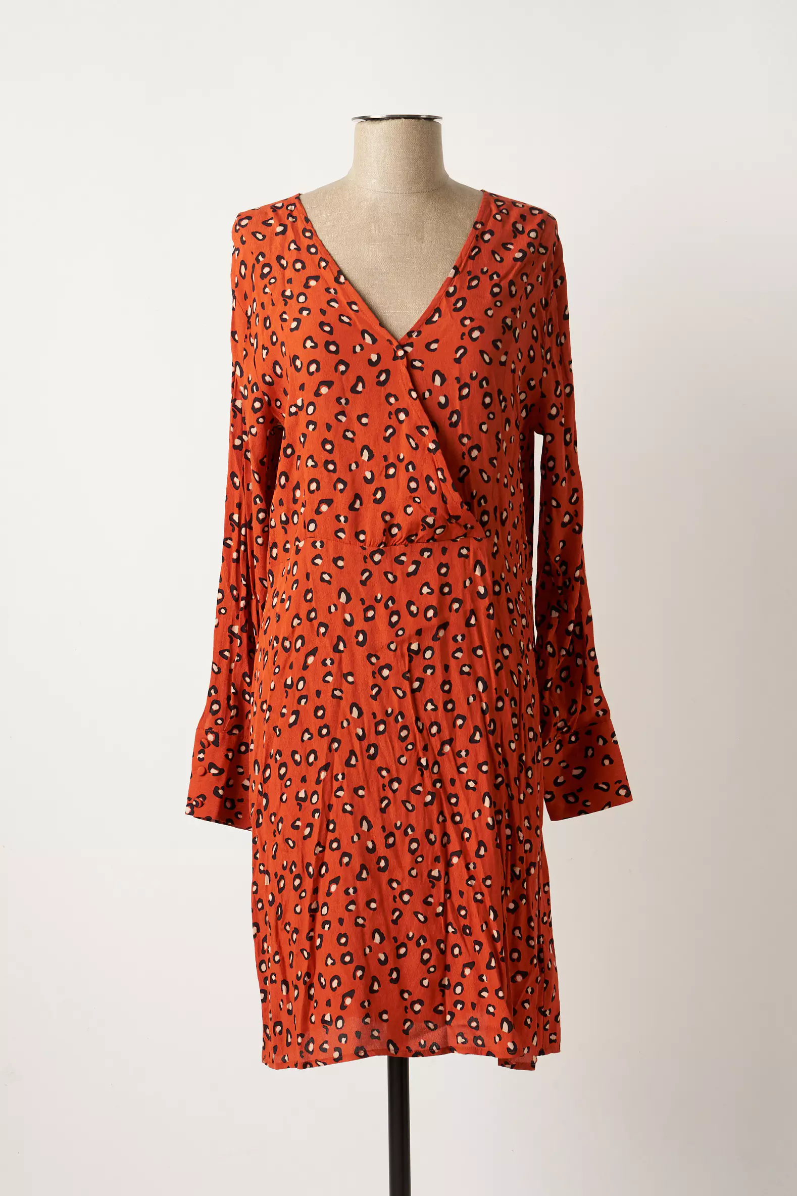 Ichi Robes Mi Longues Femme couleur orange