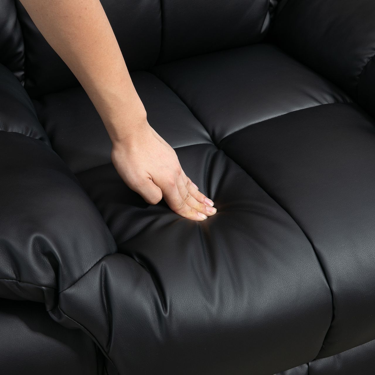 HOMCOM Massagesessel Elektrisch Fernsehsessel mit Liegefunktion 8 Massagepunkte