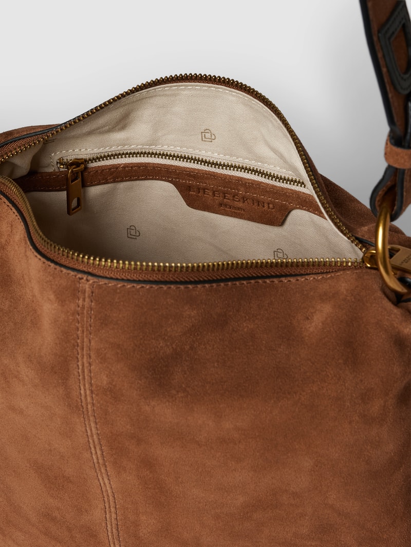 Hobo Bag mit langem Henkel Modell 'AISSA' in haselnuss braun