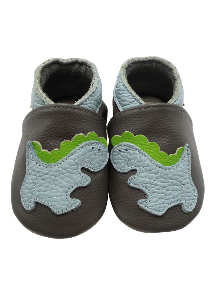 Yalion Leder-Krabbelschuhe 