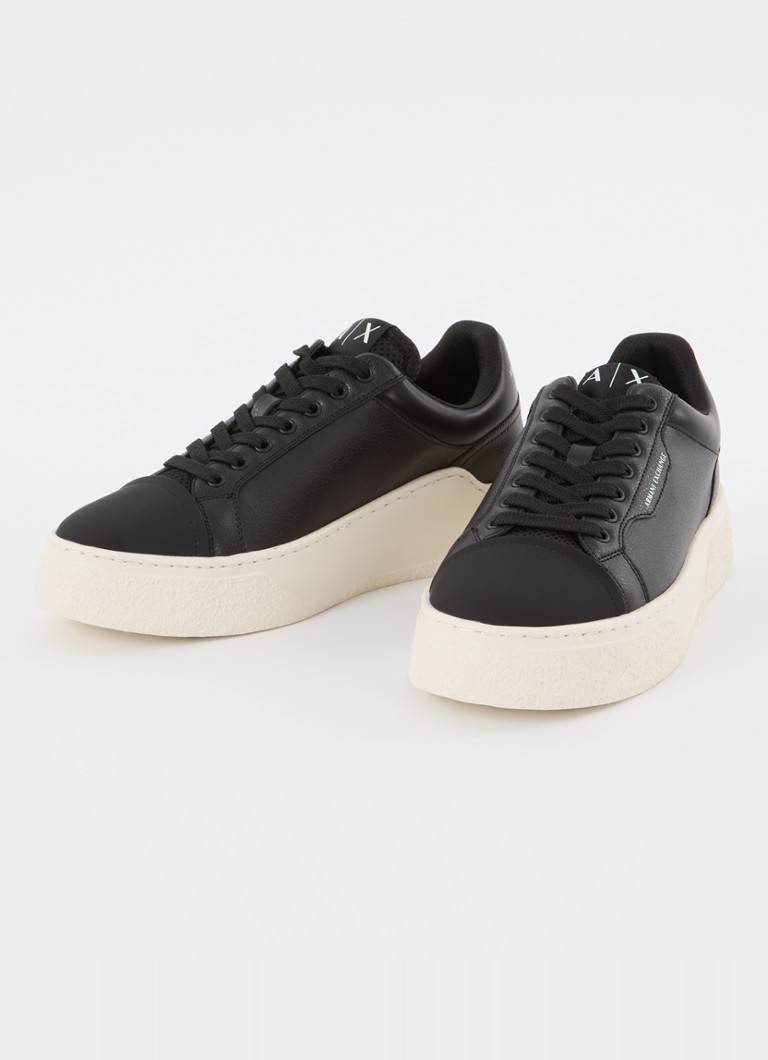 Adidasy Armani Exchange ze skórzanymi detalami