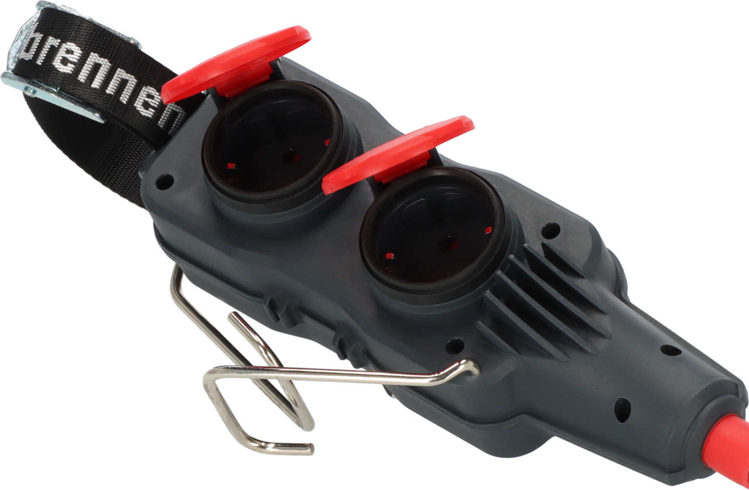 Brennenstuhl 9161150161 Professional Powerblock z kablem przedłużającym PB 1100 IP54 4-drożny 15m czarny H07RN-F 3G1.5