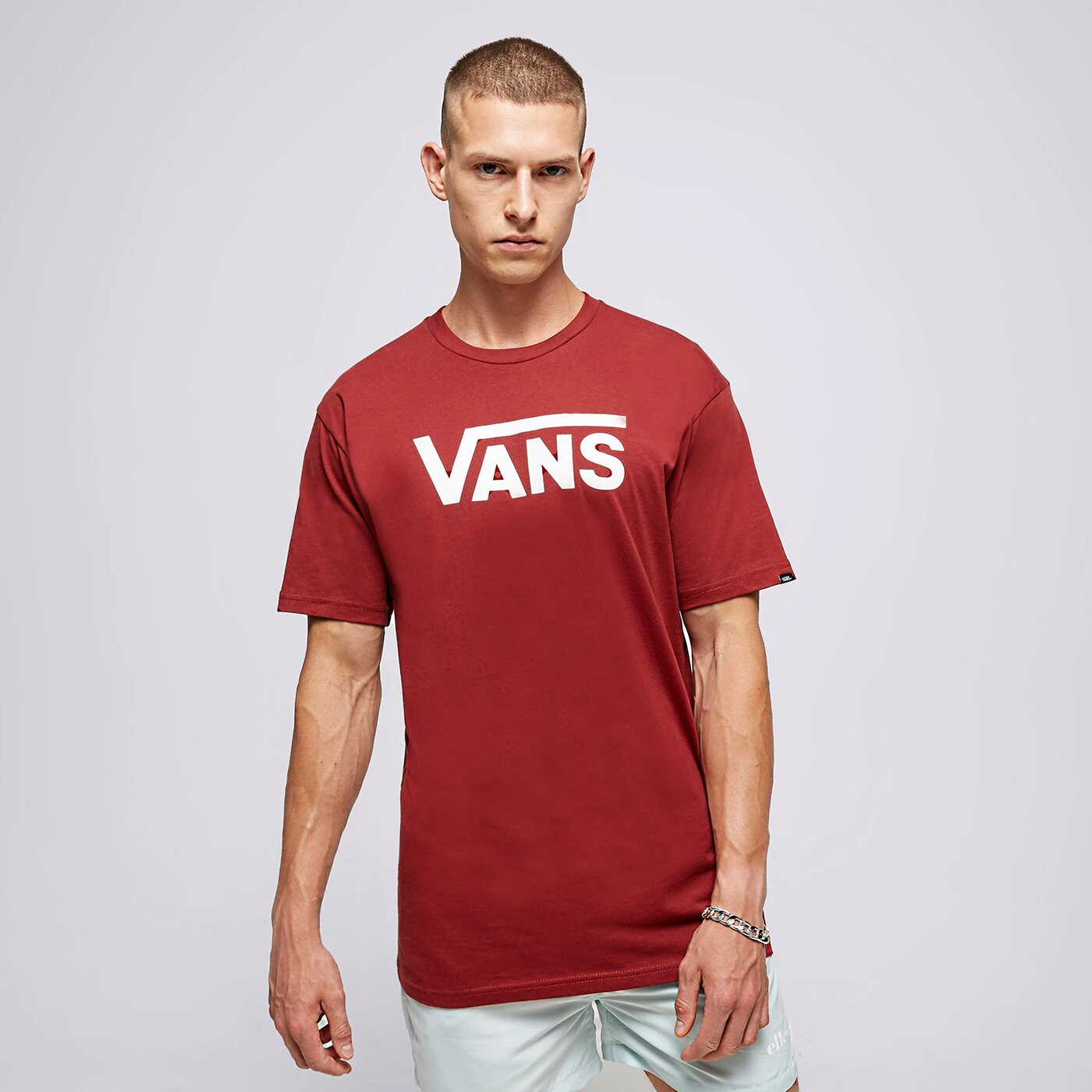 VANS T-SHIRT MN VANS CLASSIC SYRAH-WHITE Dunkelrot