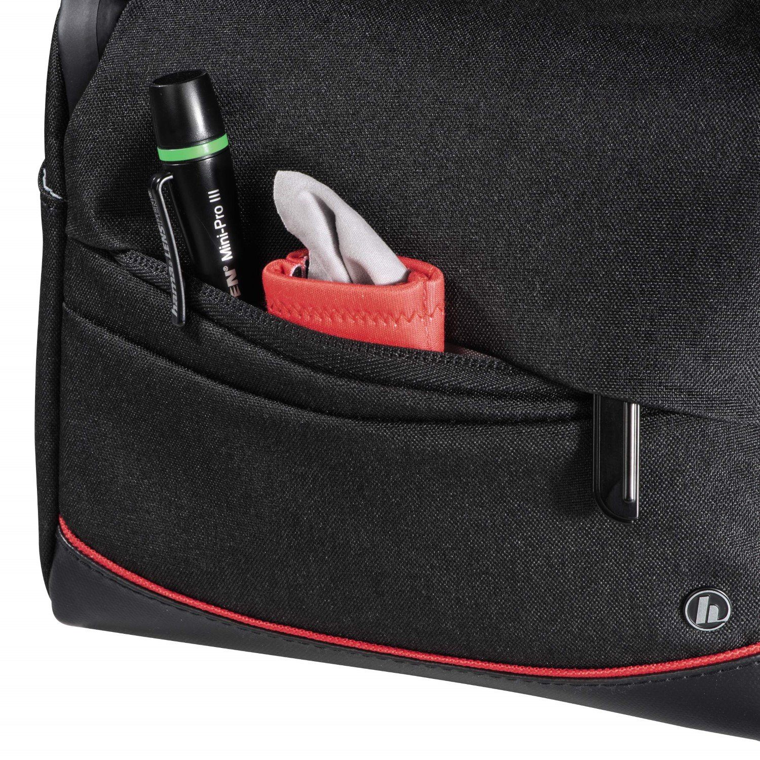 Hama Kameratasche Kamera-Tasche Schwarz Foto-Tasche Universal, Case Schultergurt Tragegriff Zubehör-Fächer Digitalkamera Systemkamera