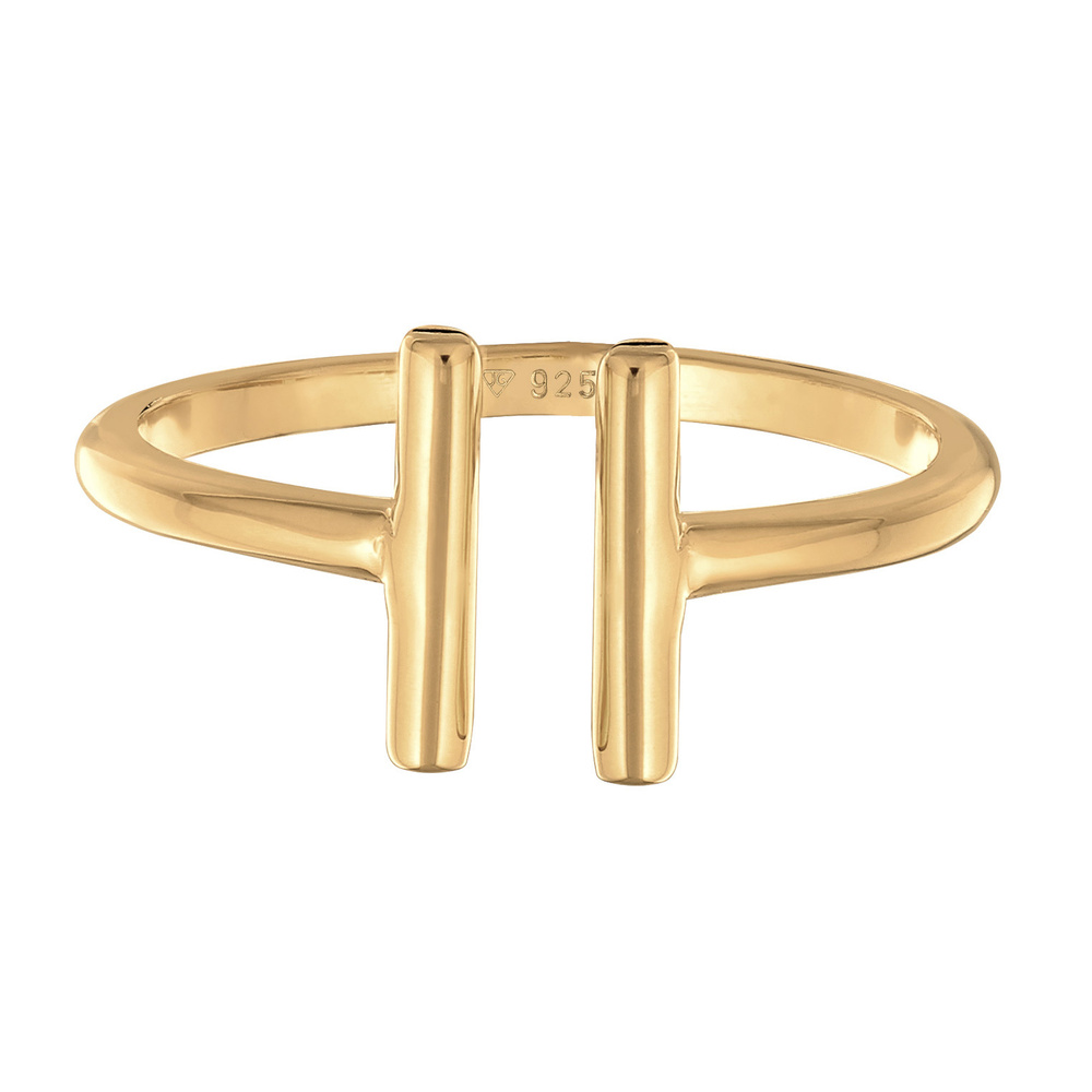 Elli Elli Bague Femmes Géo Bâton Tendance Ouvert en Argent Sterling 925 Bague