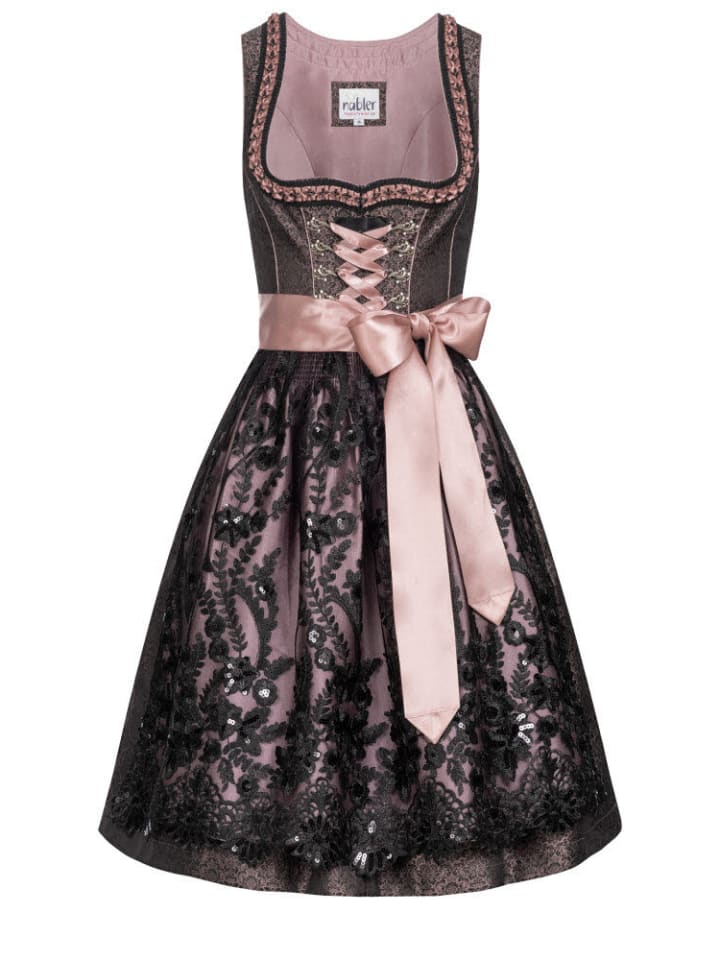 Nübler Dirndl midi Selina in Schwarz günstig kaufen