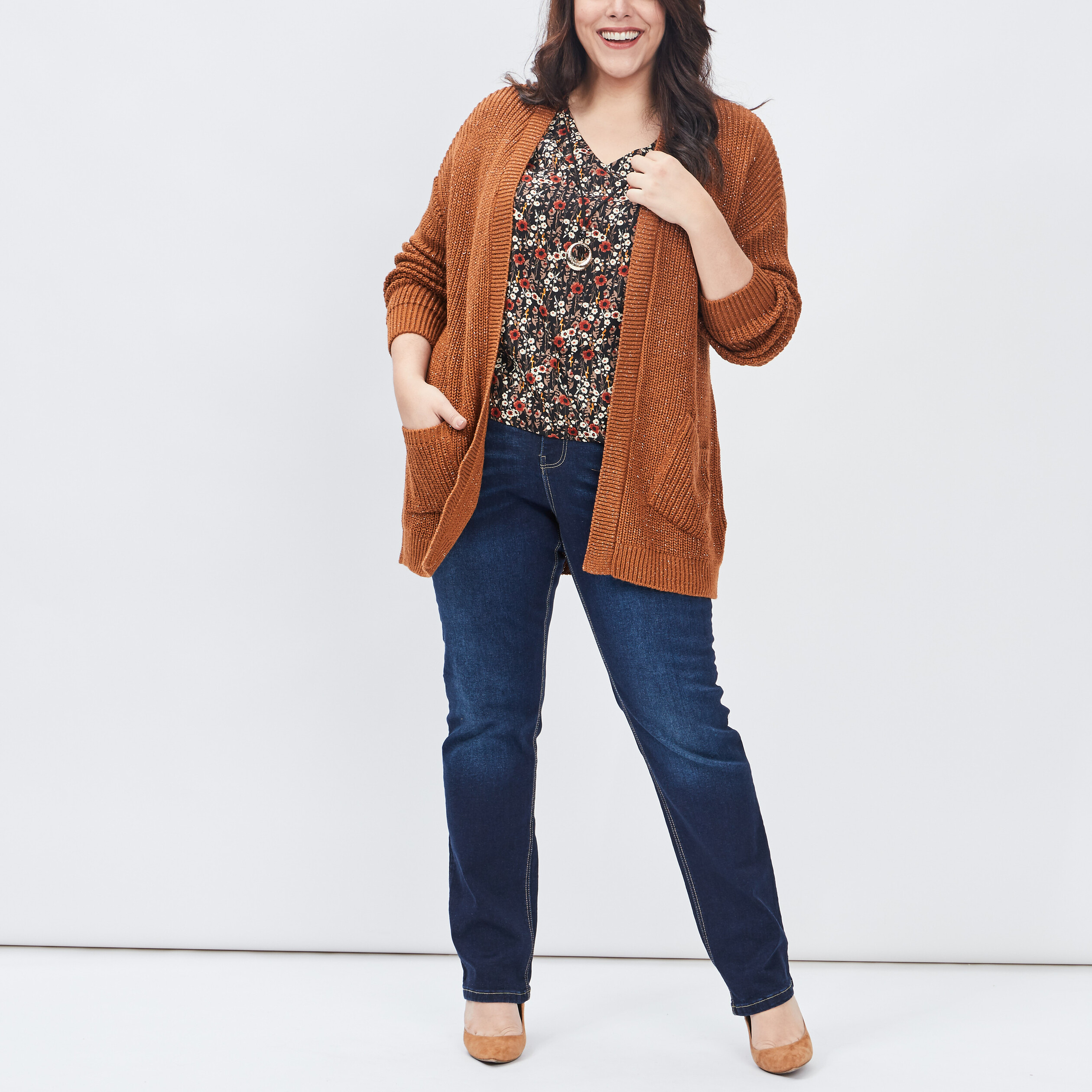 Jeans regular grande taille denim brut femme grande taille | La Halle