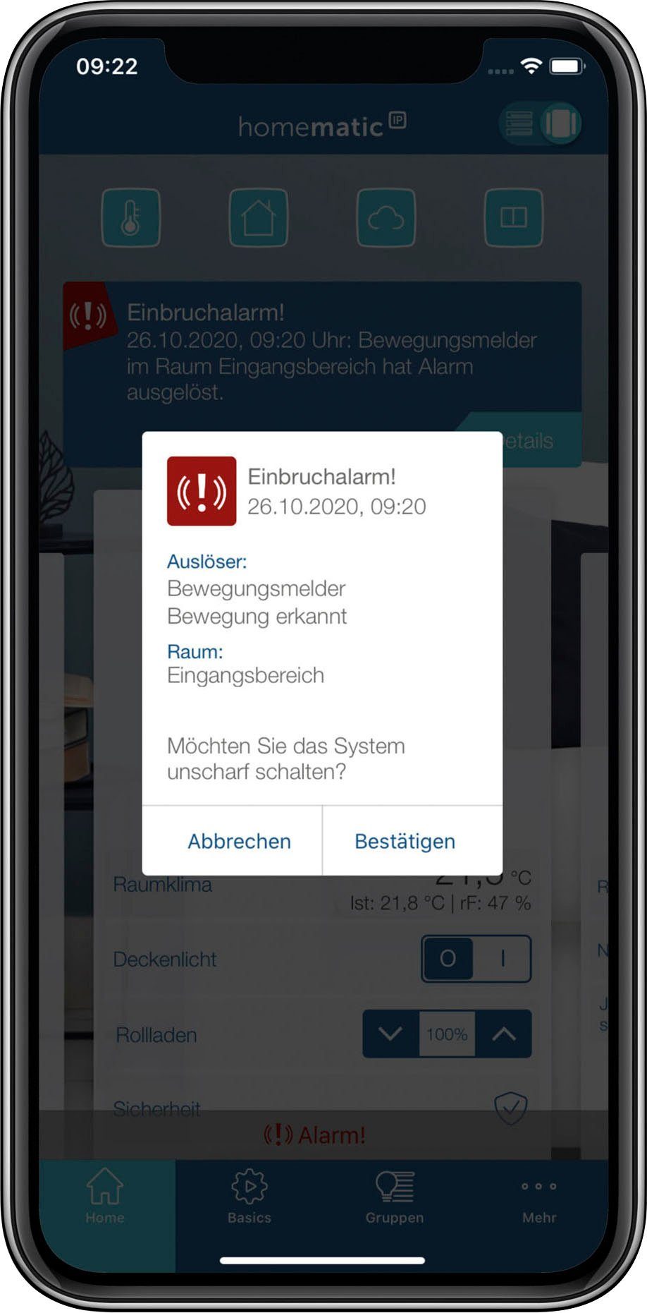 Homematic IP Bewegungsmelder Bewegungsmelder mit Dämmerungssensor – außen, (1-St)