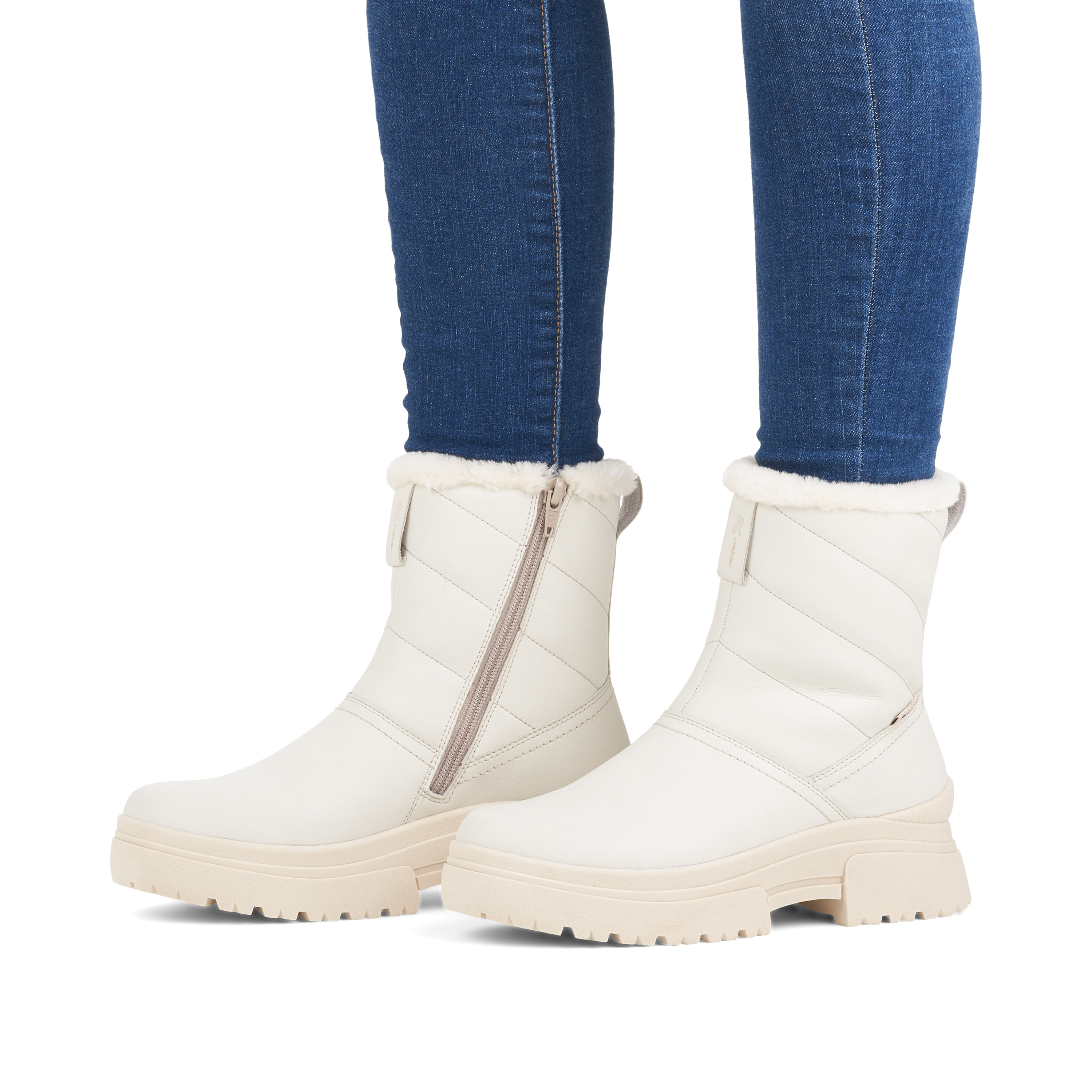 Rieker Damen Kurzstiefel snow white