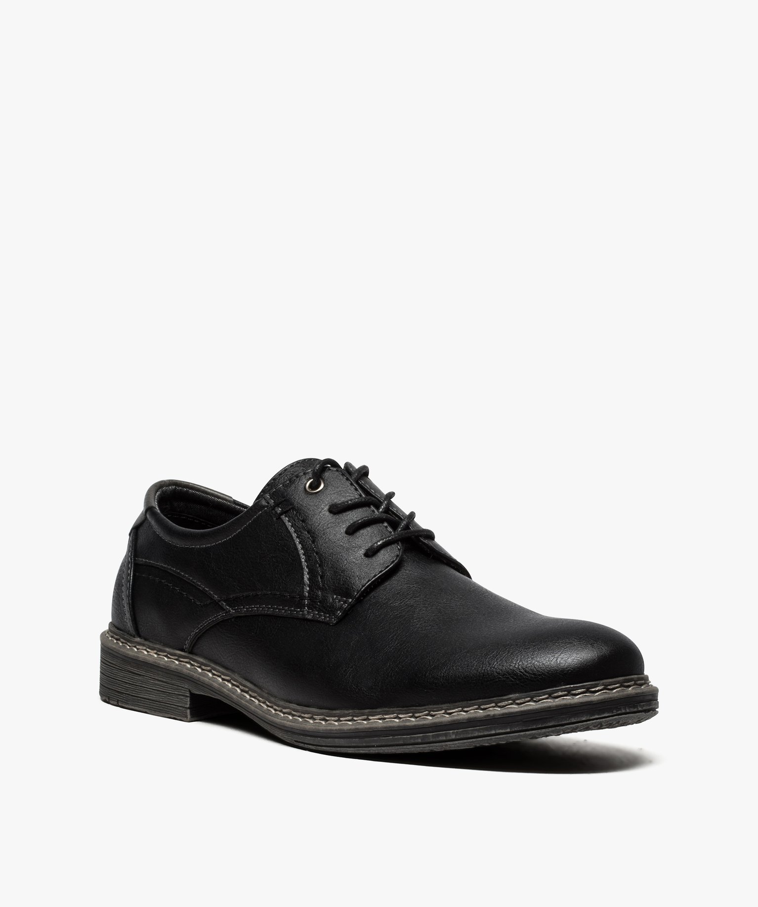Derbies homme avec un illet métallique et surpiqres noir | GEMO