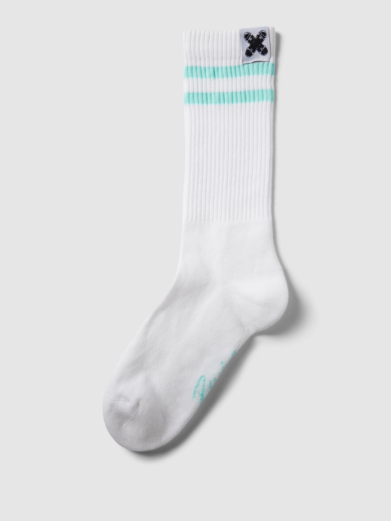 Socken mit Label-Detail in türkis
