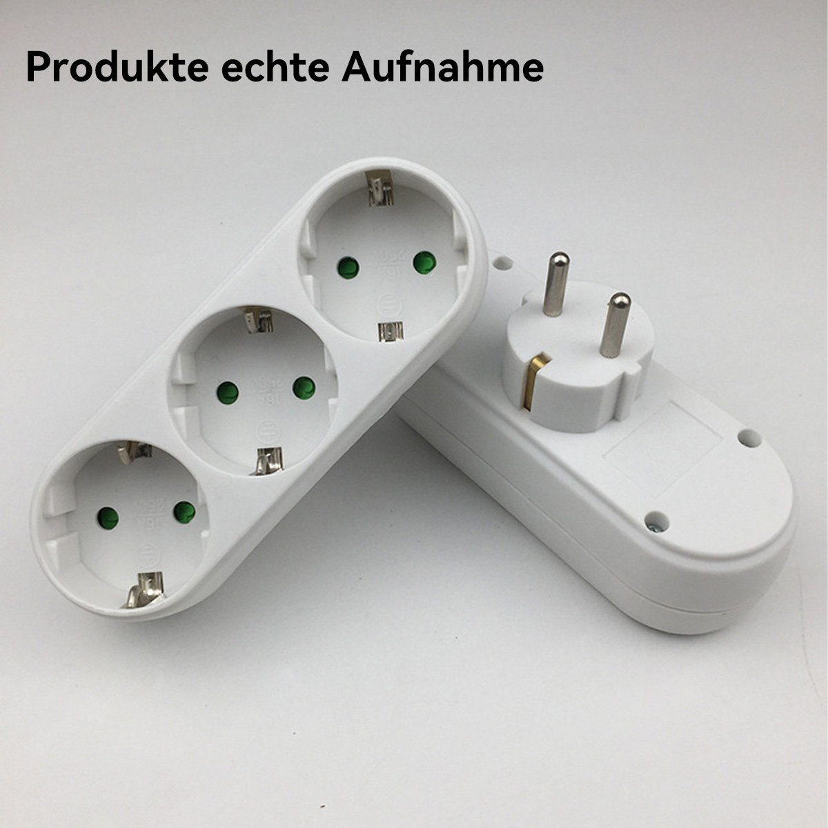 DOPWii Drei Steckdosen für Steckdose,3 in 1 250V/16A Tragbare Steckdosen Mehrfachsteckdose