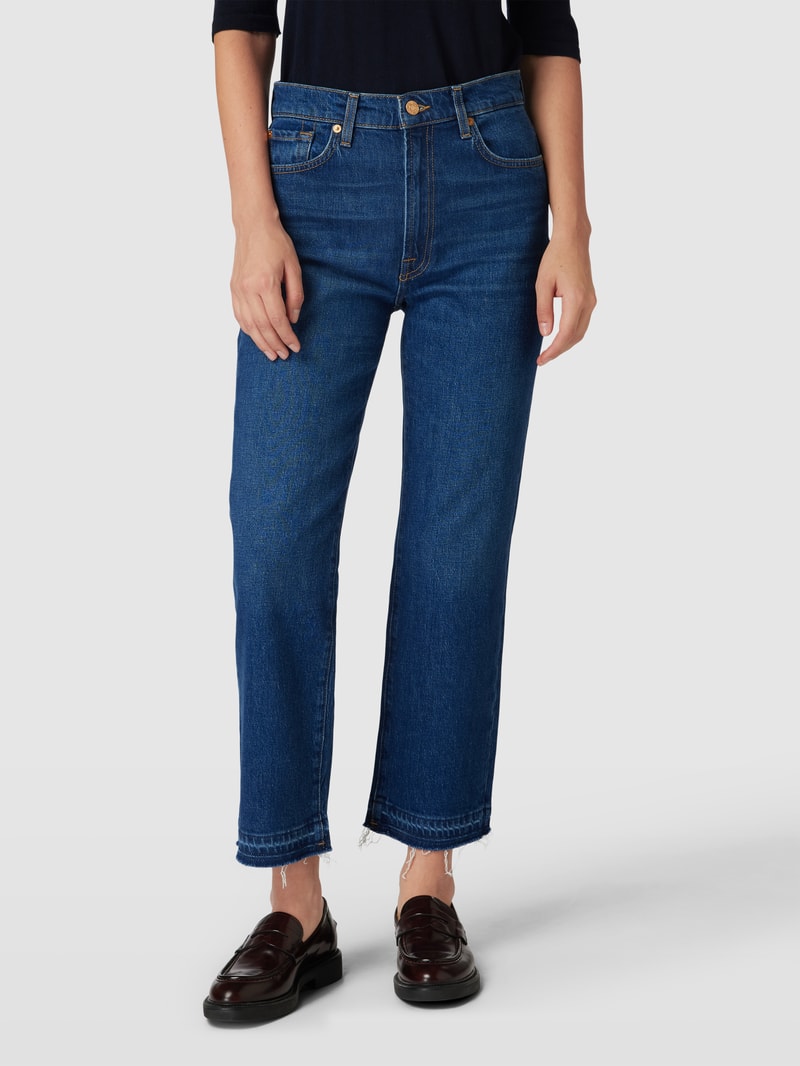 Jeans mit verkürztem Schnitt Modell 'Logan' in blau