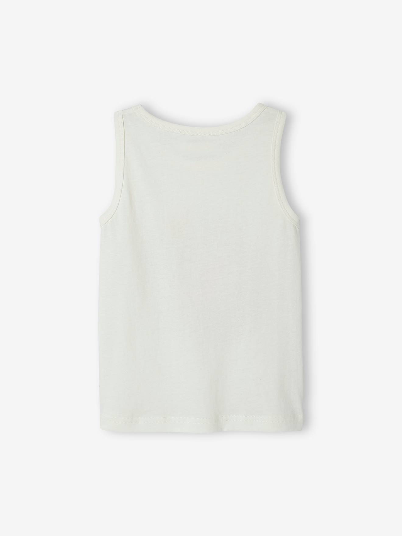 Lot de 2 débardeurs garçon thème palmier lot blanc