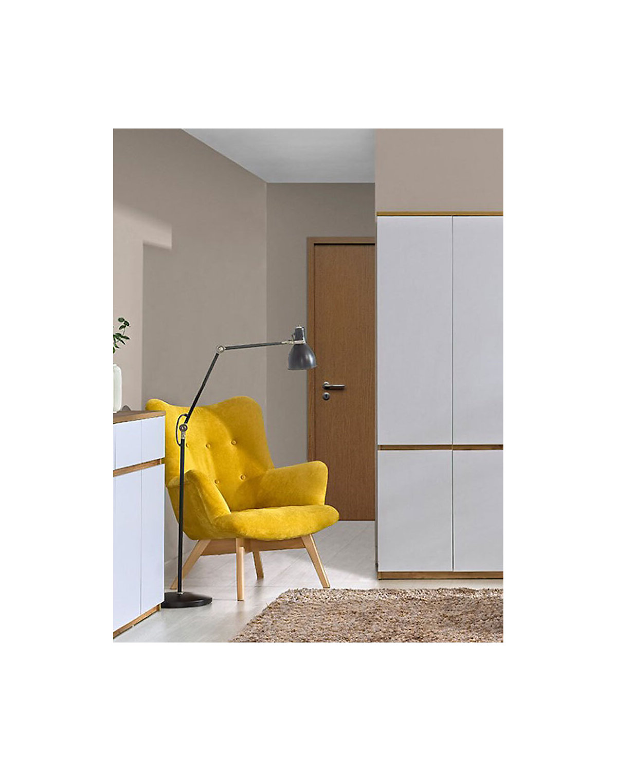 Kleiderschrank Drehtürenschrank Arcca 45cm 2-türig Farbe wählbar
