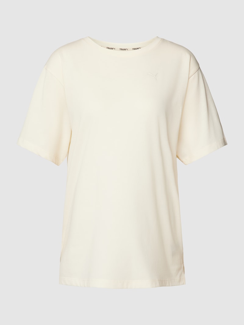 T-Shirt mit Rundhalsausschnitt Modell 'ANIMAL' in ecru