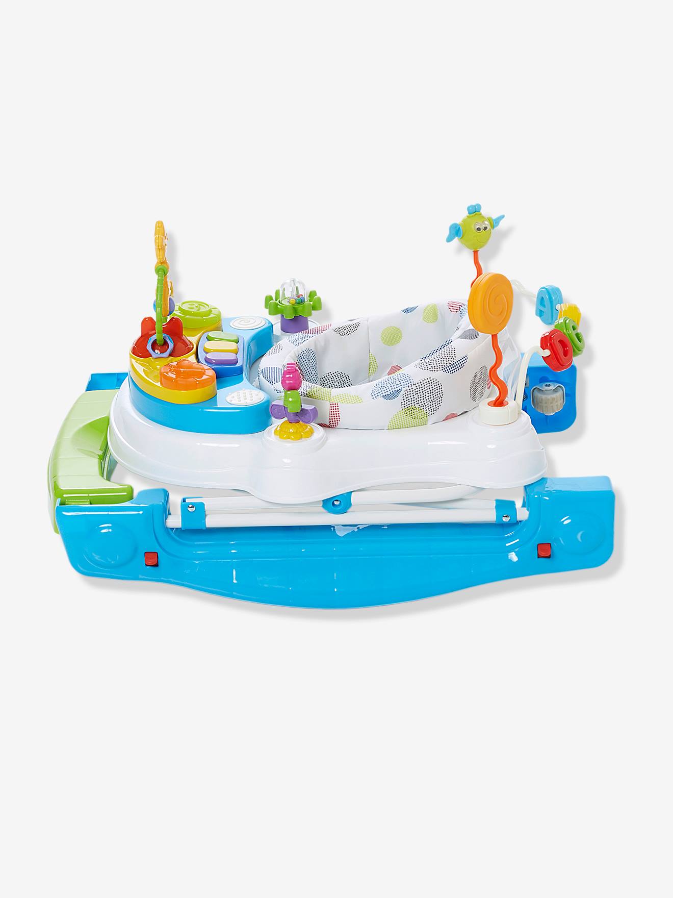 Trotteur évolutif vertbaudet Trott&pouss' blanc imprimé