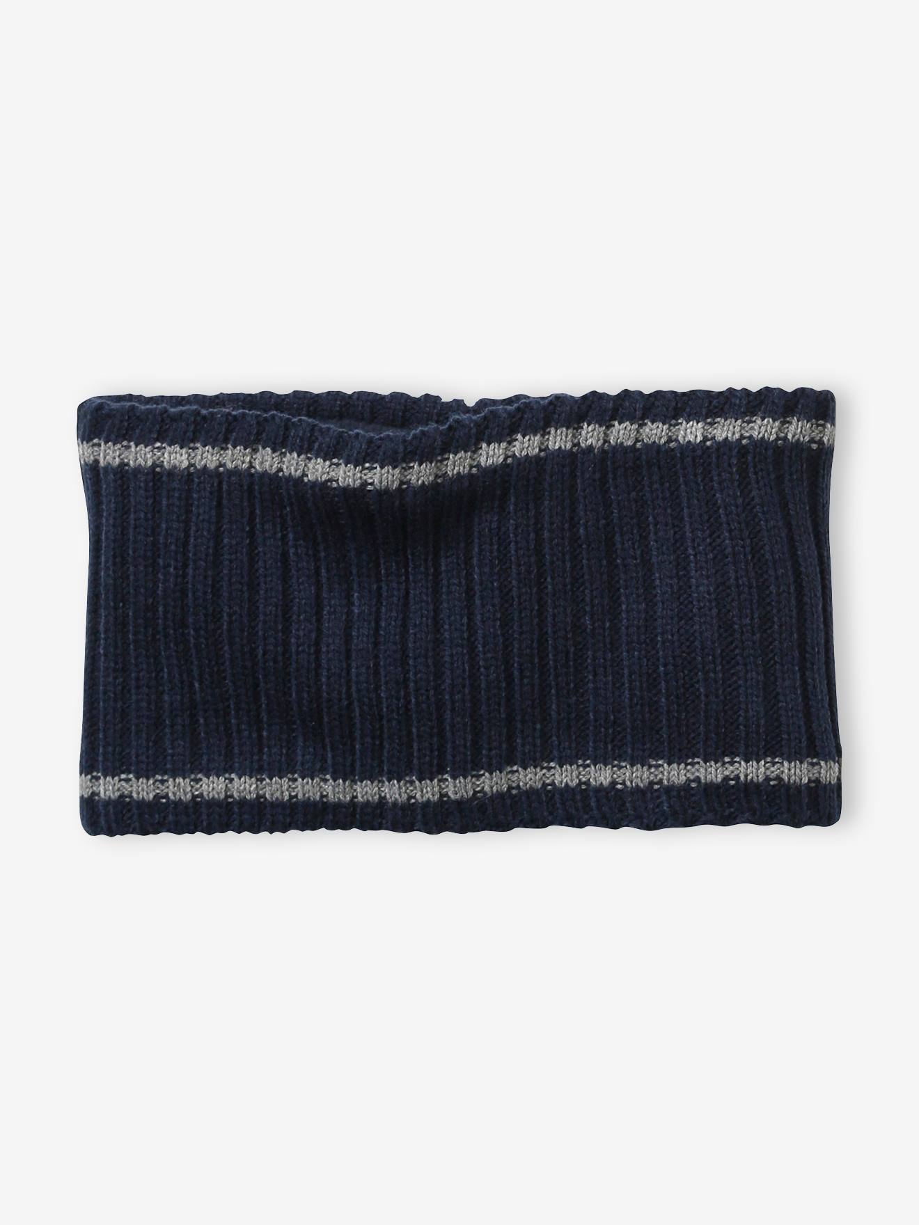 Vertbaudet Jungen Set: Mütze, Loopschal & Handschuhe BASIC - marine