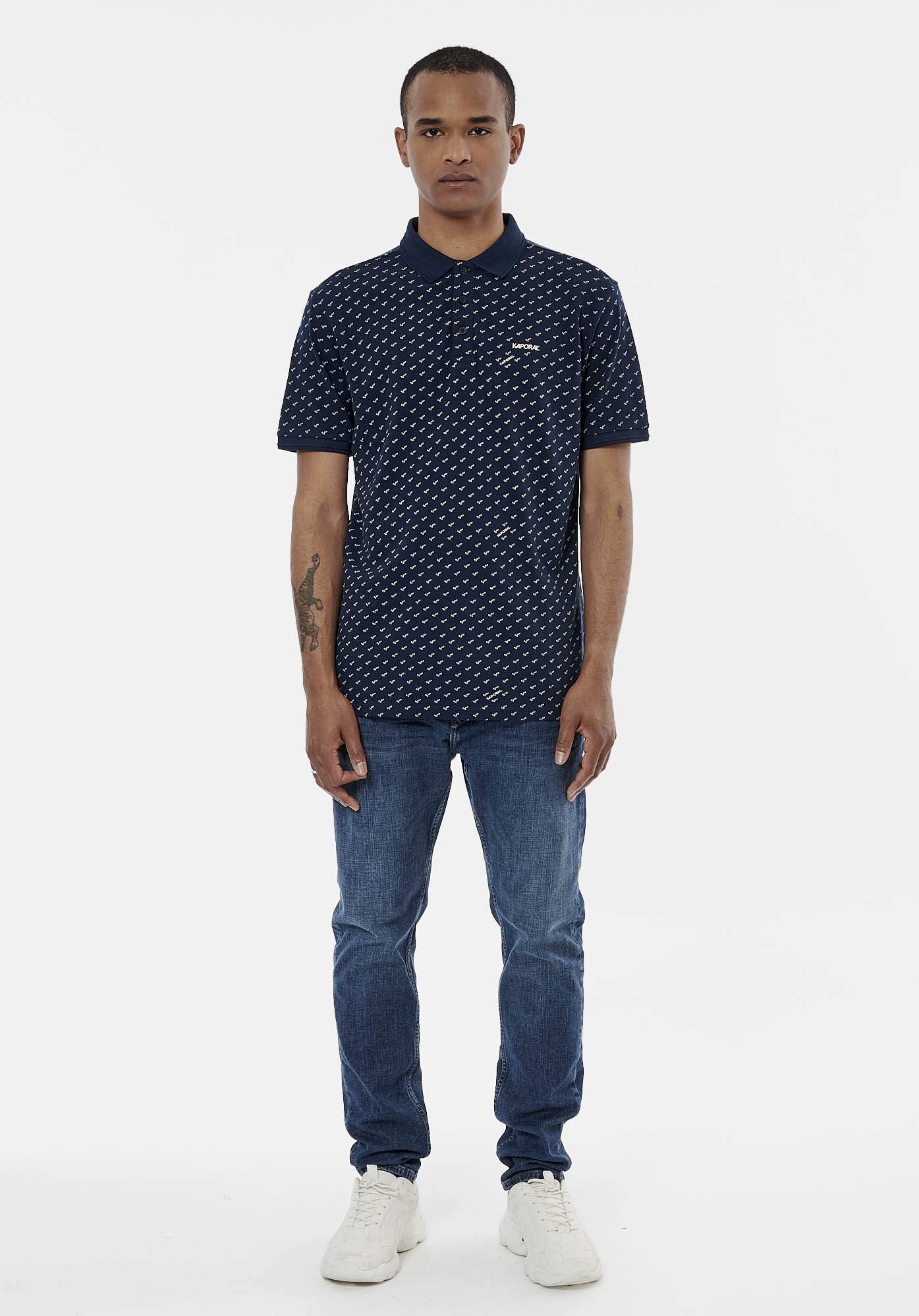 TEREL  Polo bleu marine homme 100% coton