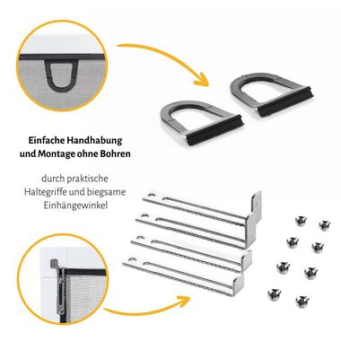 empasa Insektenschutz-Fensterrahmen START, Insektenschutz Fliegengitter Fenster START Fliegenschutz Alurahmen