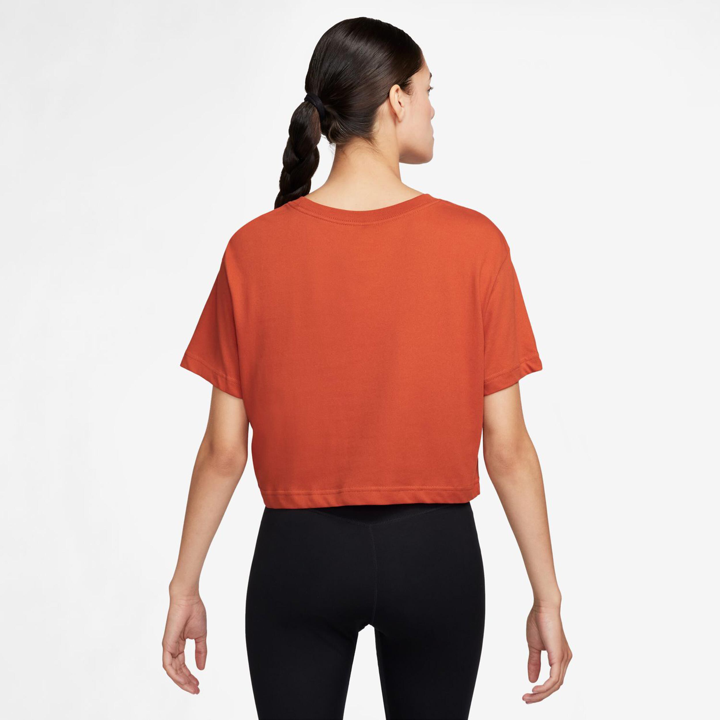 Dri-Fit Heritage Crop T-Shirt Damen - Rost