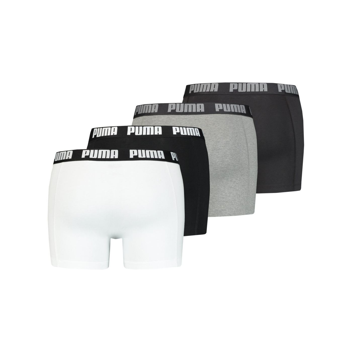 PUMA Basic Boxer 4er Pack Weiss Grau F002
