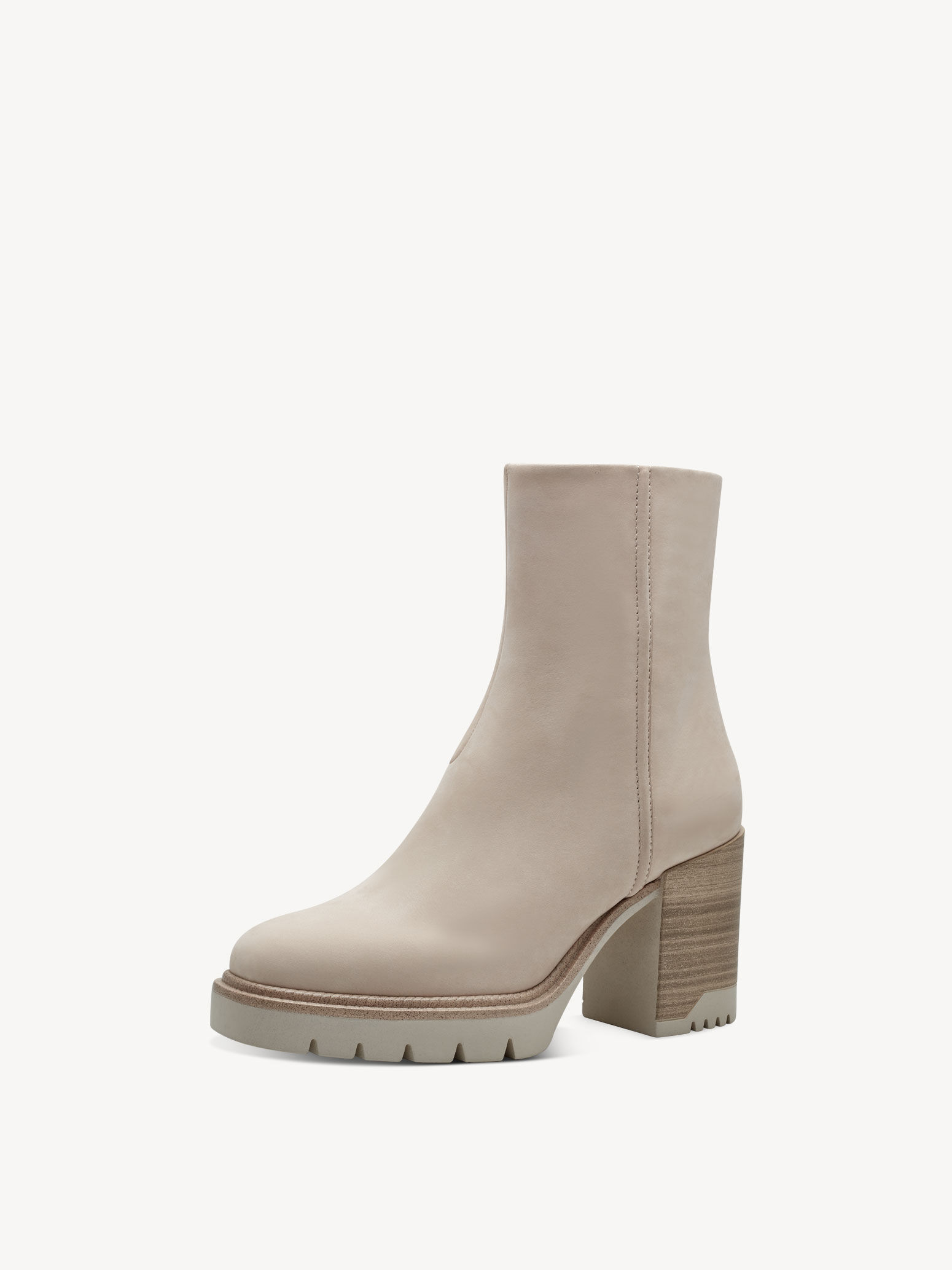 Bottine en cuir - beige