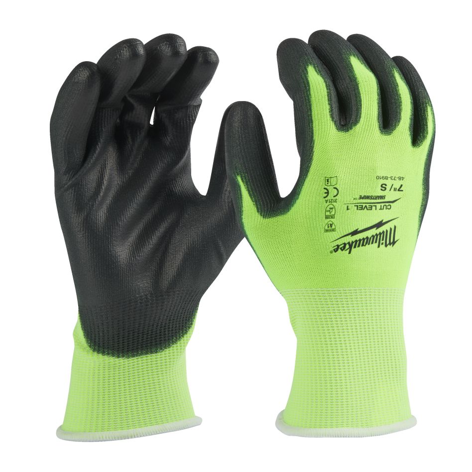 Mănuși de lucru de înaltă vizibilitate Milwaukee Accessories 4932479916, clasa de tăiere 1/A - 7/S - 1 pereche