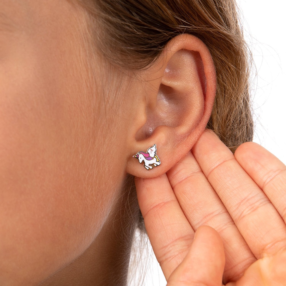 FAVS Boucles d'oreilles à fermoir à poussette Acier inoxydable Boucles d'oreilles
