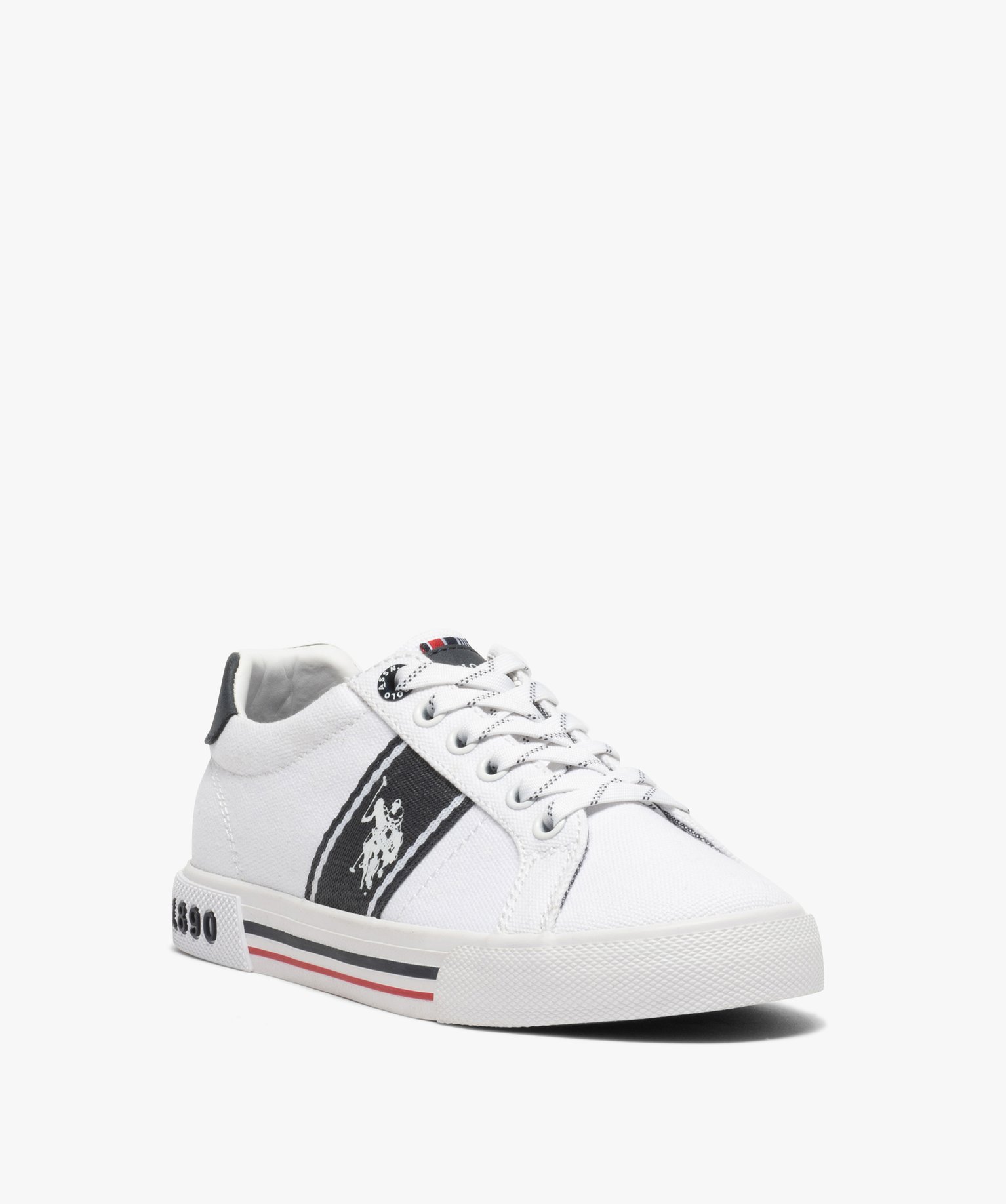 Baskets Garçon en toile bicolores – US Polo Assn blanc | GEMO