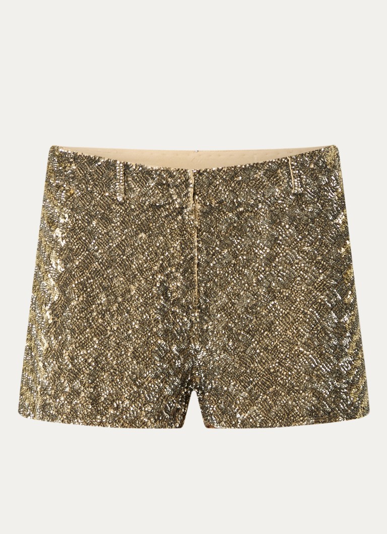 Pantaloncini a vita alta e aderenti con paillettes di ba&sh Loul
