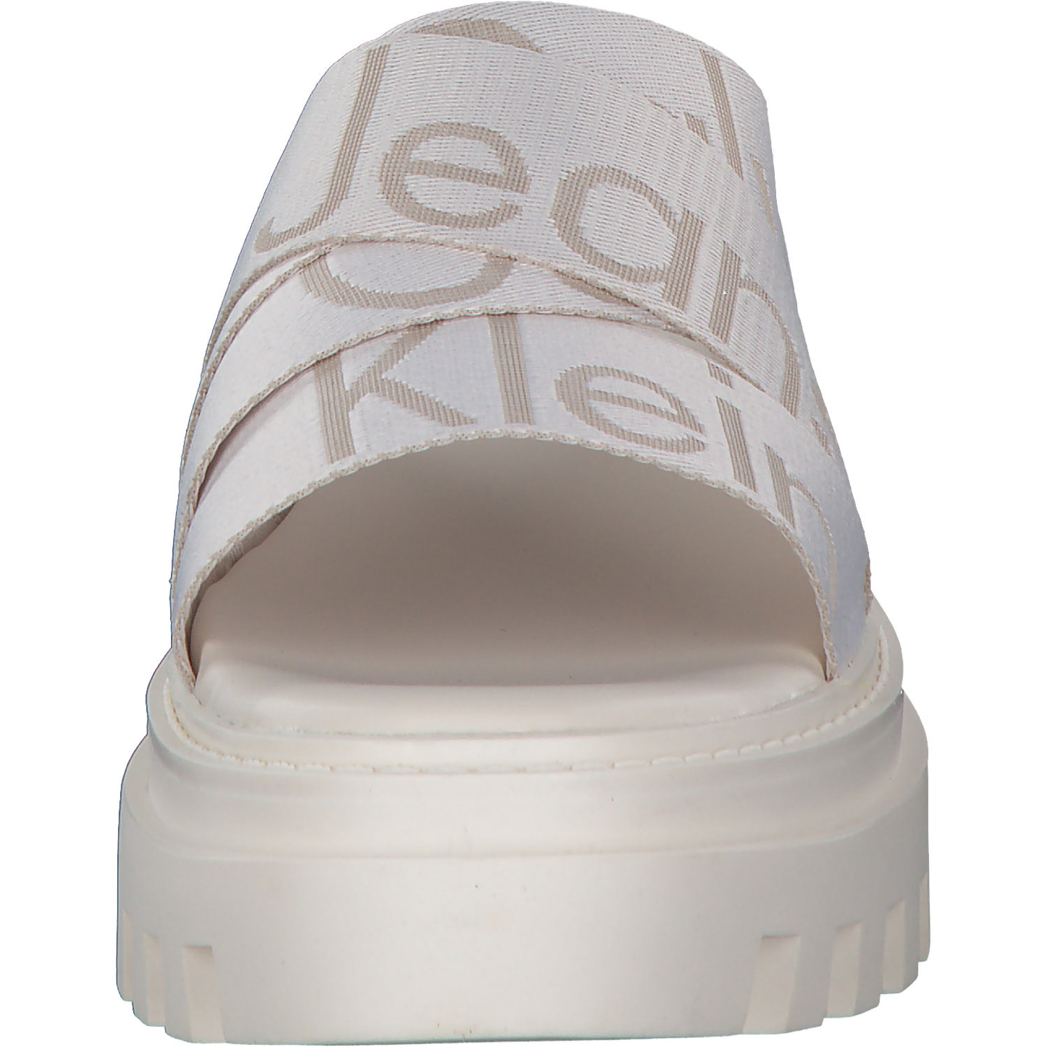 Calvin Klein YW0YW00949, Plateau-Pantoletten, Damen, Ancient white