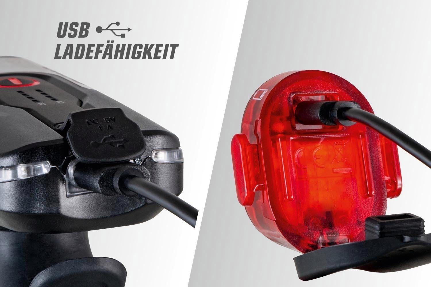 SIGMA SPORT Fahrradbeleuchtung AURA 80 USB / NUGGET II K-Set