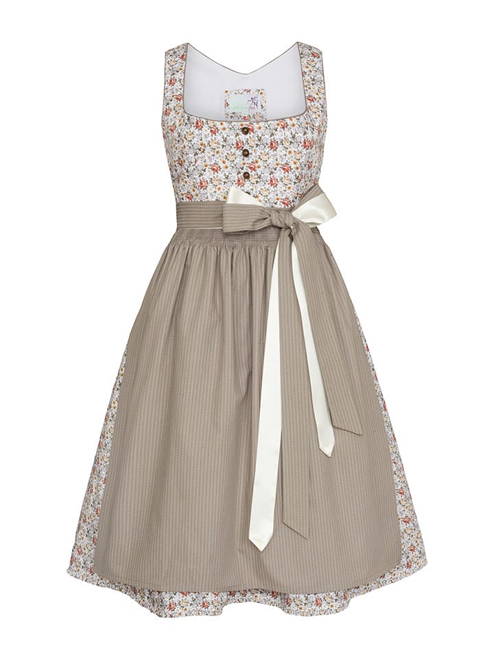 Alpenfee Dirndl ''Lumi'' in Taupe/ Bunt günstig kaufen
