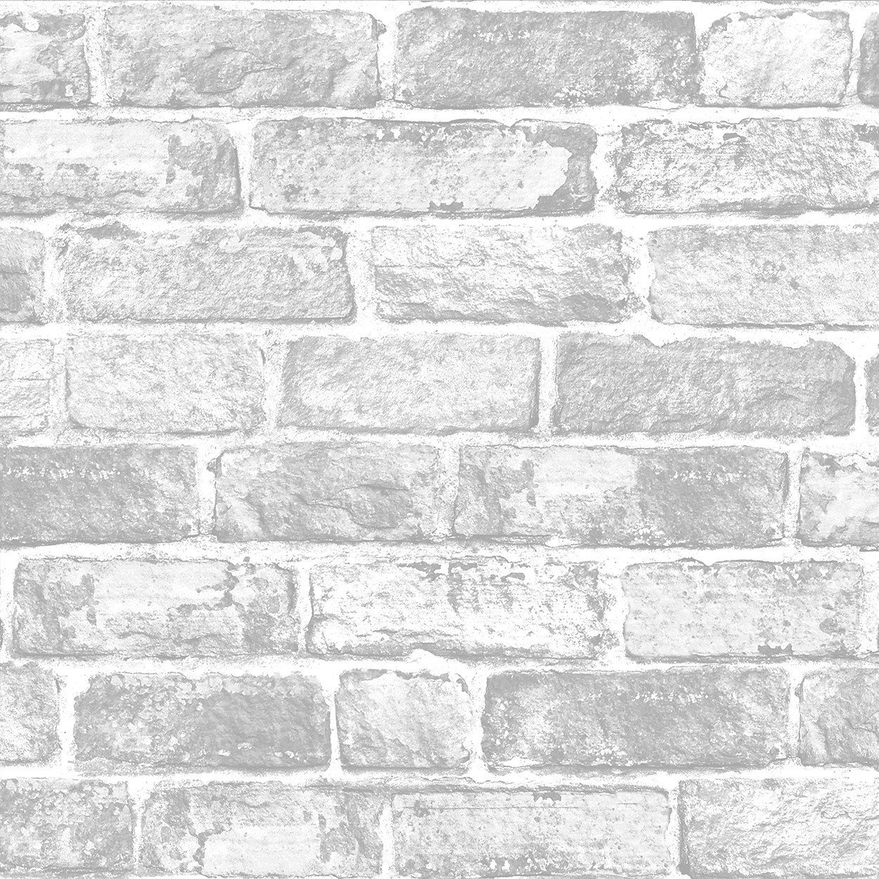 Art for the home Papiertapete Backsteinwand, Steinoptik, (1 St), Weiβ - 10mx53cm