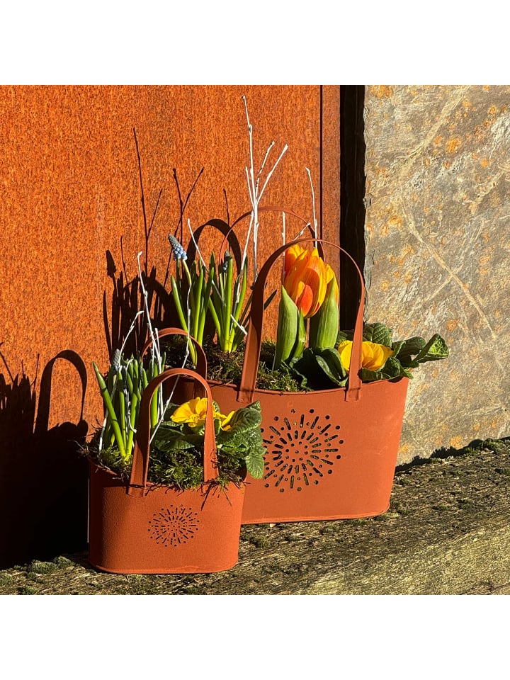 UNUS Blumentopf Handtasche Rostopfik 2er Set in Braun günstig kaufen onesize