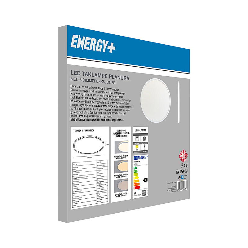Energy Taklampe LED 42,5 cm Planura