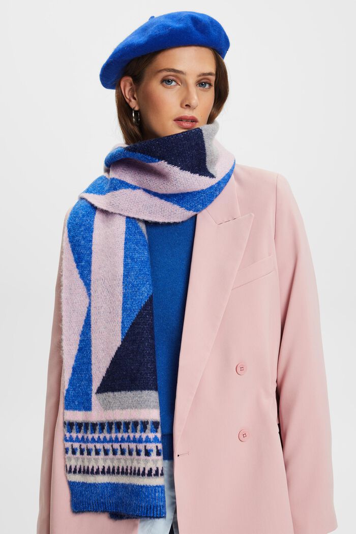 Gemusterter Schal aus Mohair-Mix