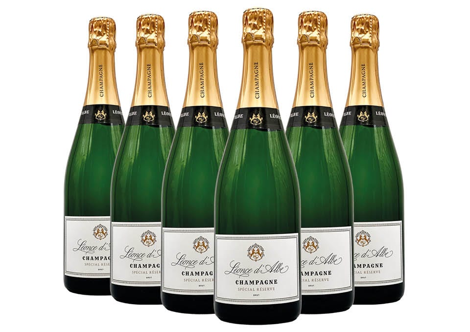Champagne AOC Spécial Réserve Léonce d'Albe 6 bouteilles de 0,75 ℓ