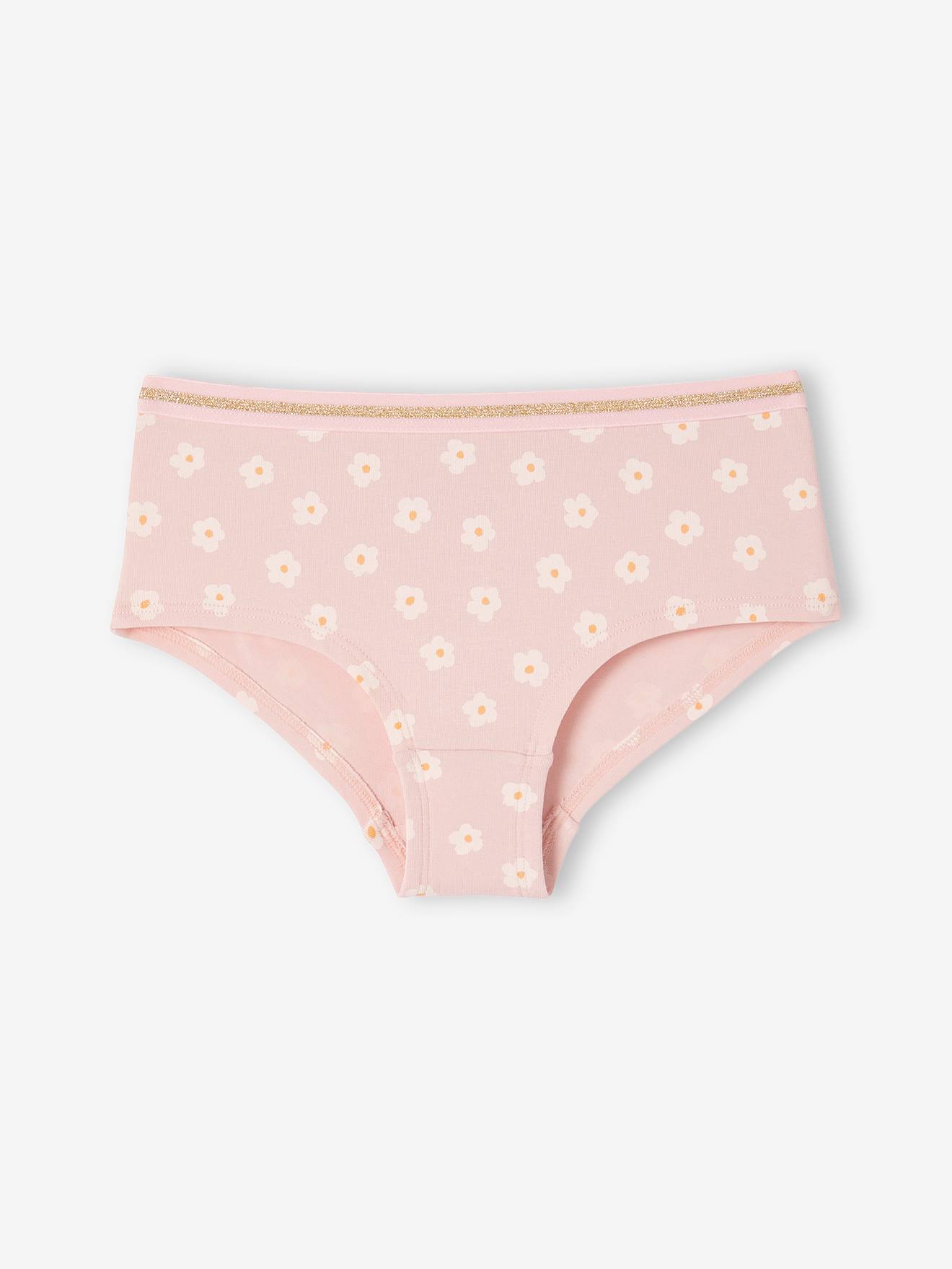 Vertbaudet 7er-Pack Mädchen Shortys mit Bio-Baumwolle - rosa