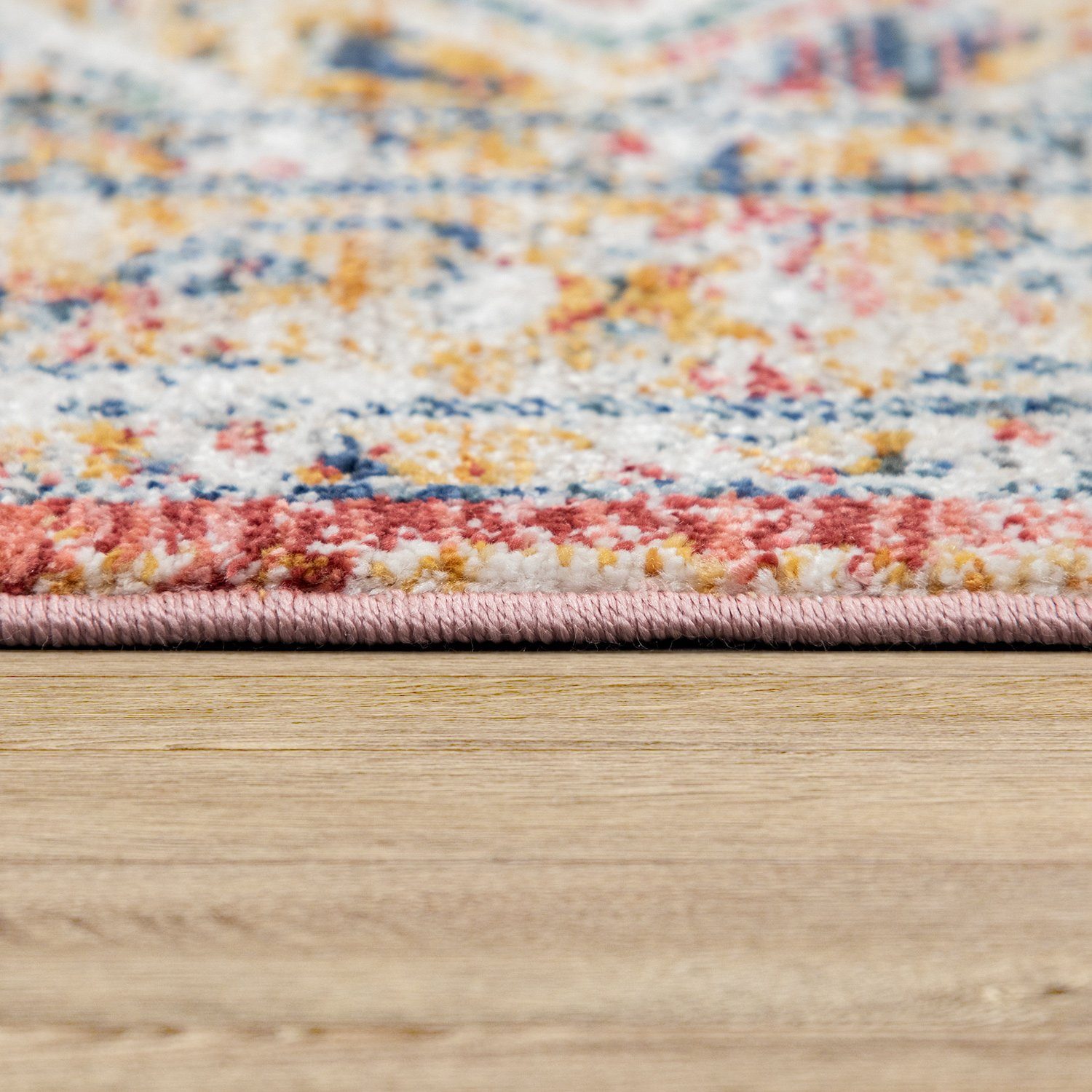 Teppich Wohnzimmer Teppich Kurzflor Pastell Marokkanisches Modern, TT Home, rechteckig, Höhe: 12 mm