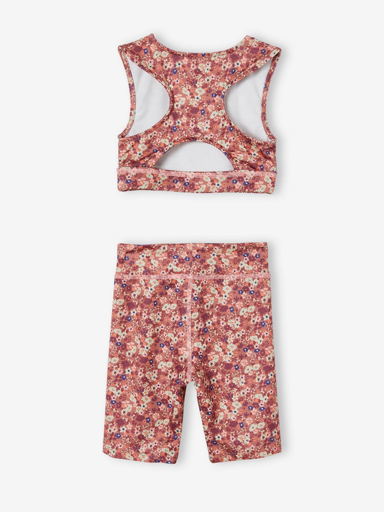 Vertbaudet Mädchen Sport-Set: Bustier & Radlerhose - ziegel