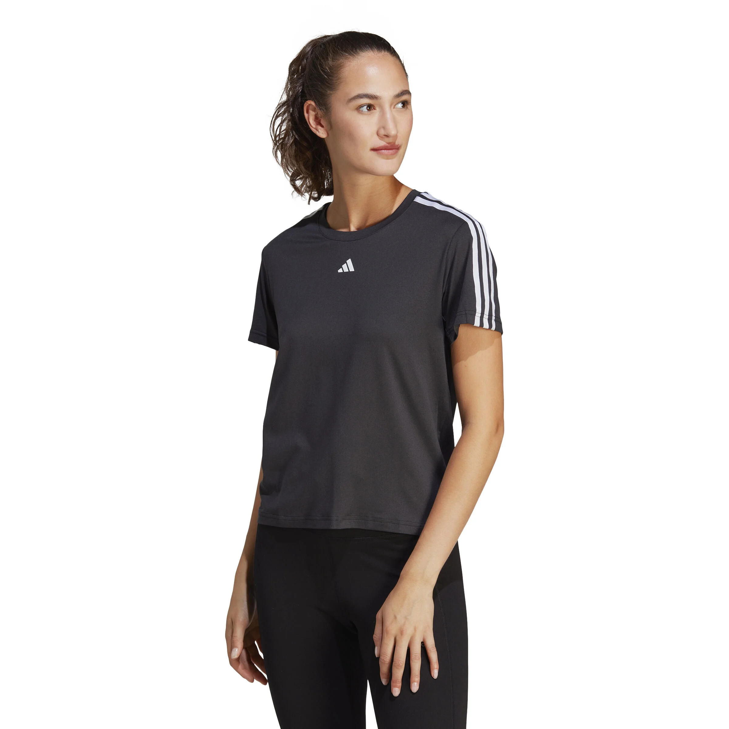 Training Essential 3Stripes T-Shirt Damen - Schwarz, Weiß