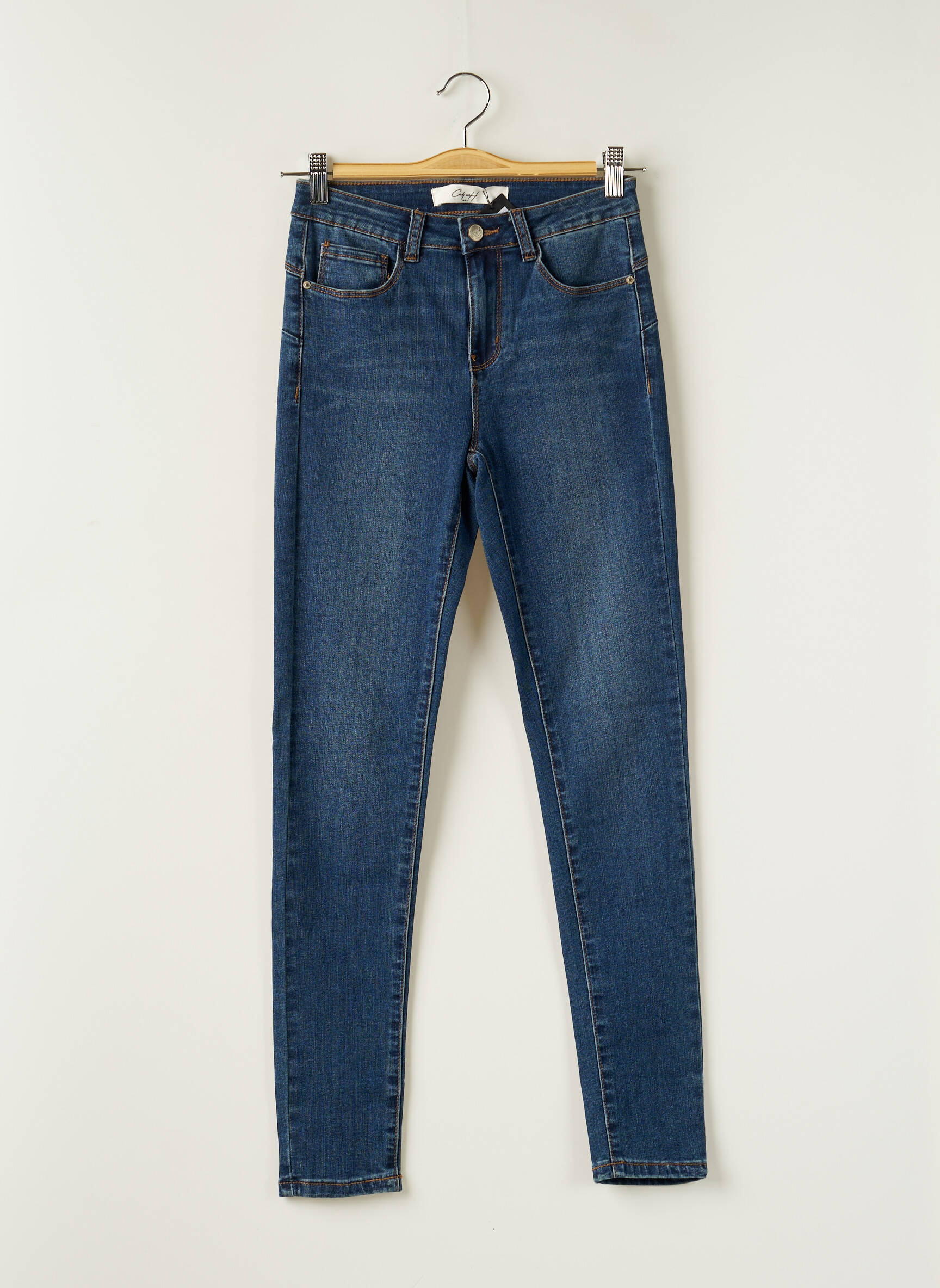 Cindy H Jeans Coupe Slim Femme couleur bleu