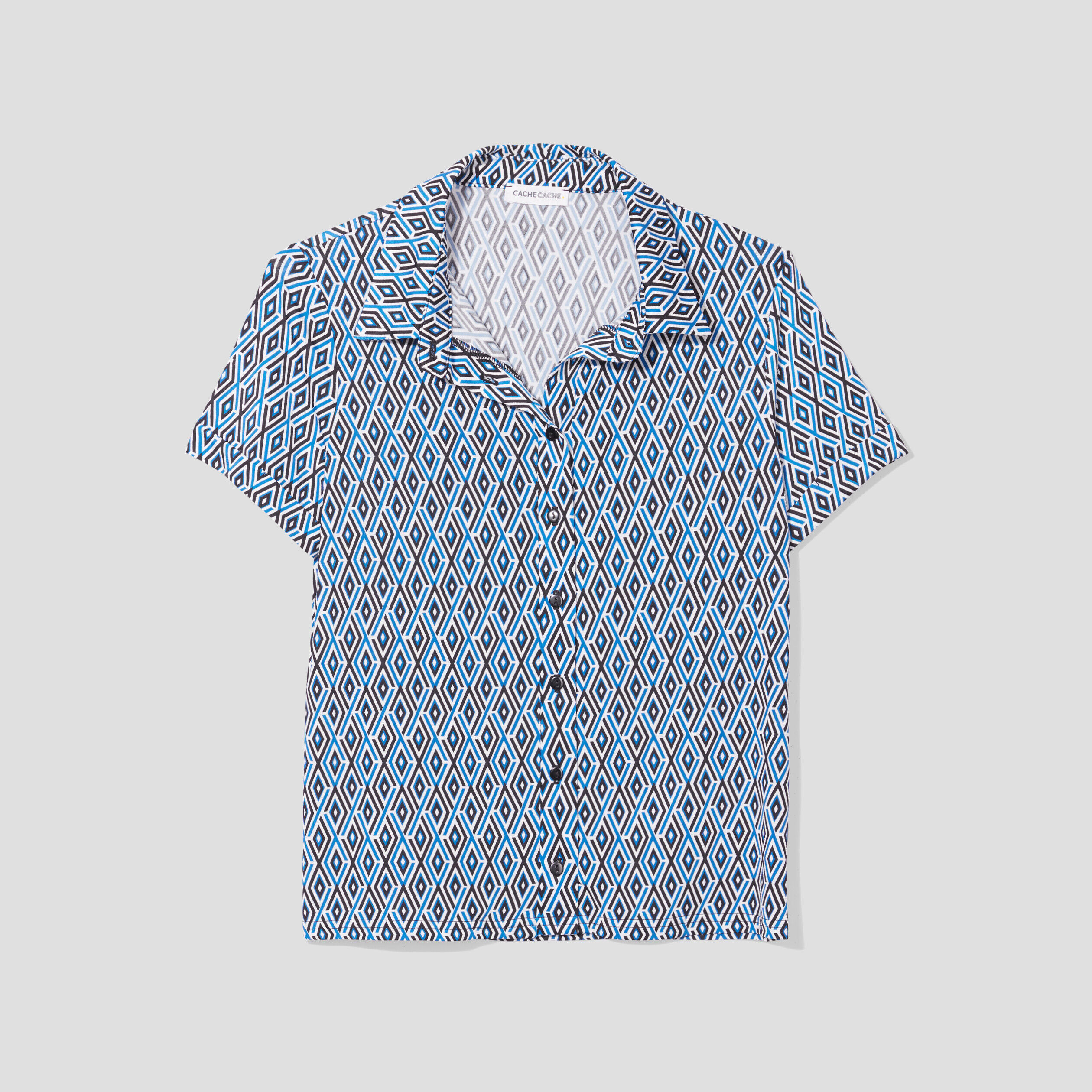 Chemise manches courtes noir femme | Cache Cache