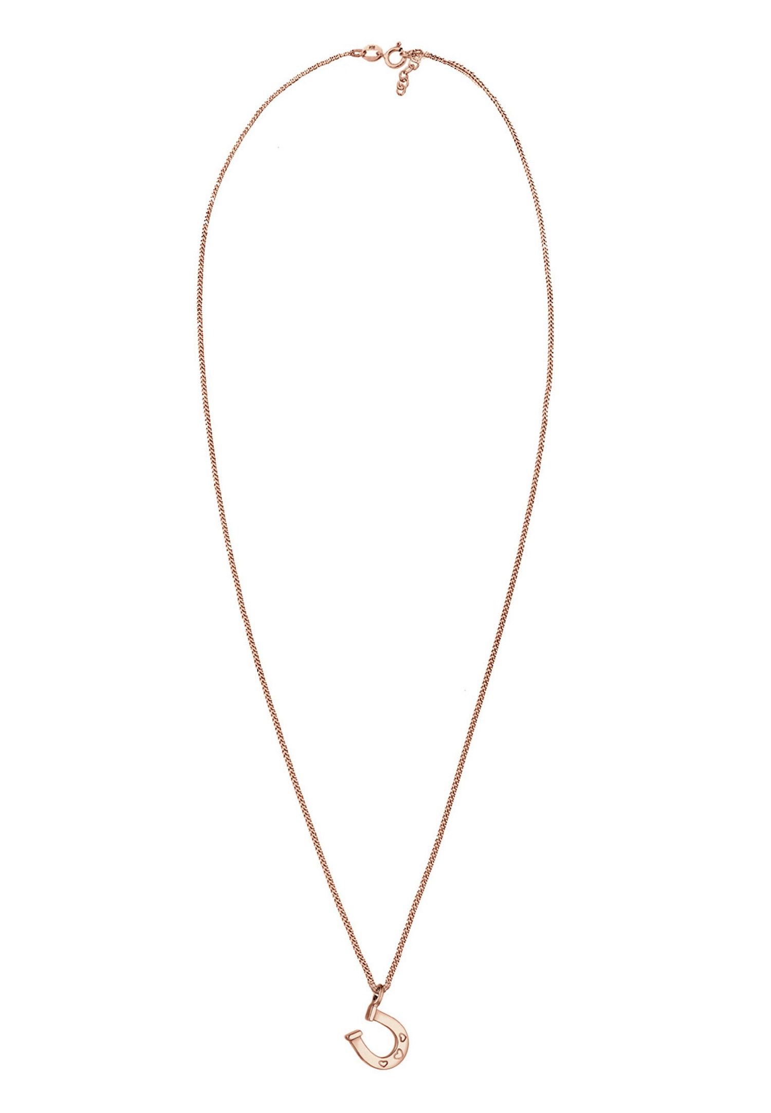 Ciondolo talismano a forma di ferro di cavallo e cuore da donna Elli - Argento 925/1000