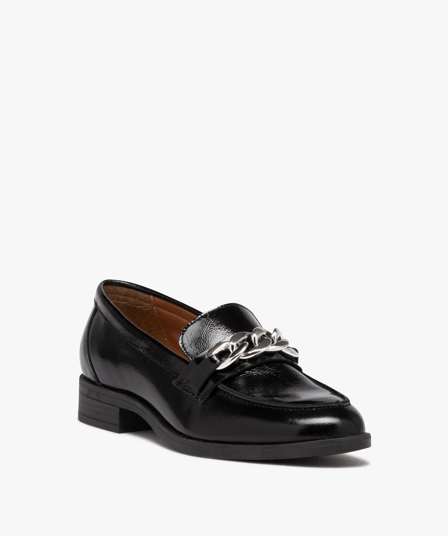 Mocassins femme en cuir uni verni - Taneo noir | GEMO