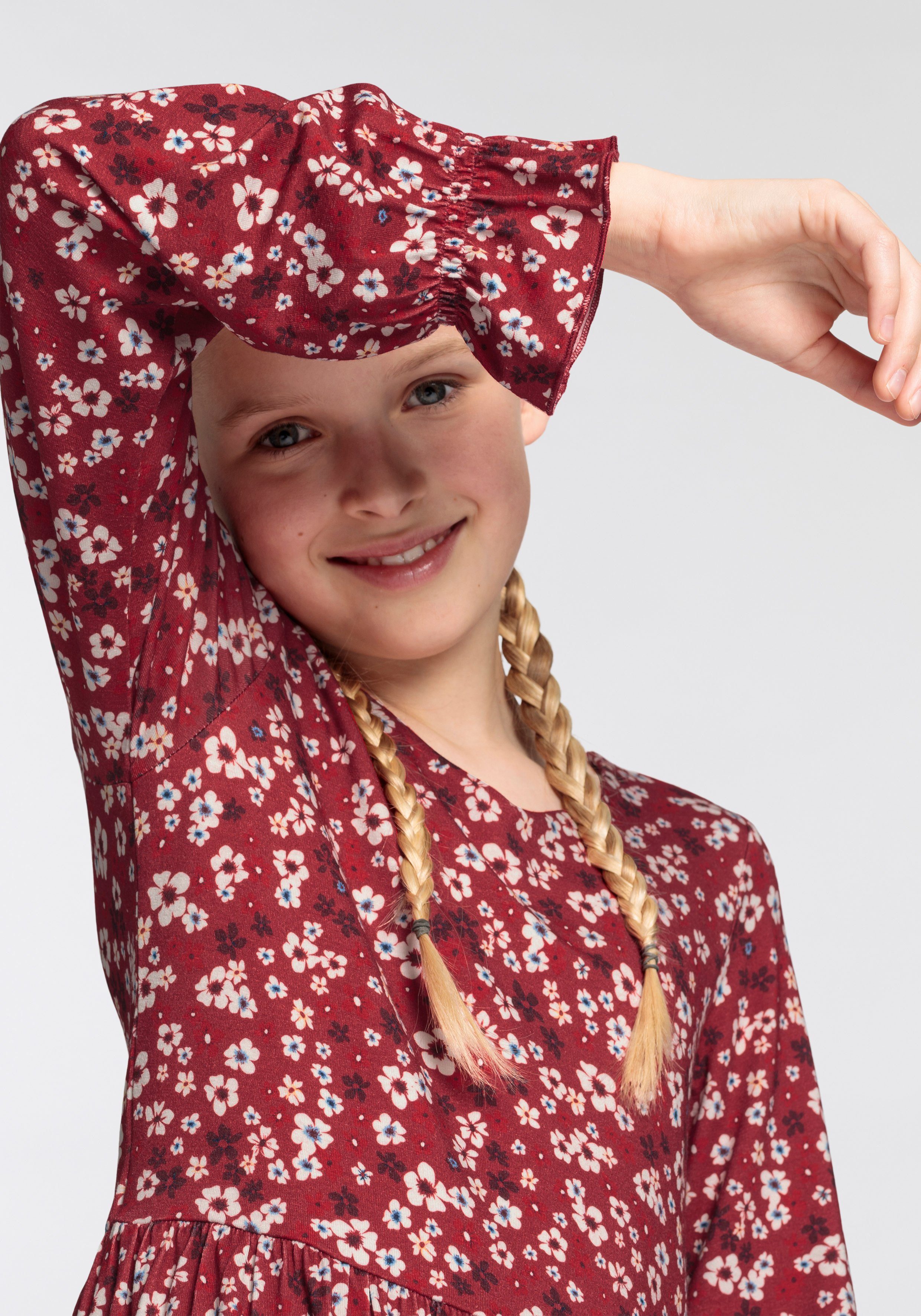 DELMAO Jerseykleid mit Blumenmuster